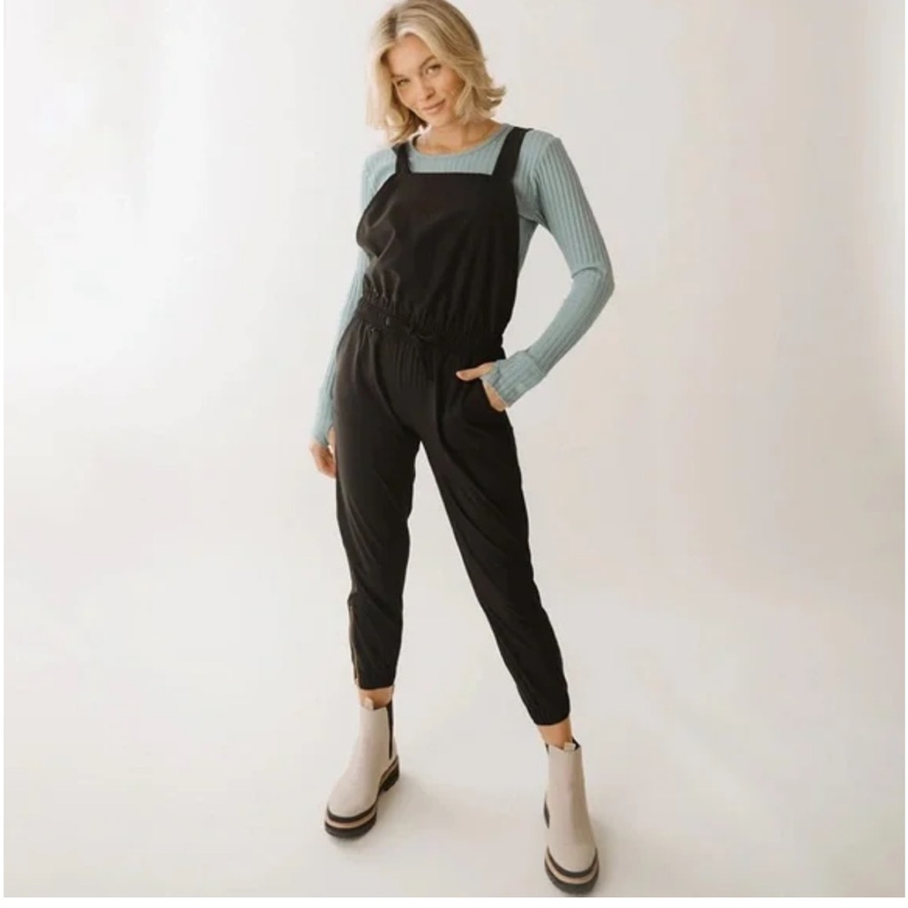 Albion Black Drawstring Jumpsuit
